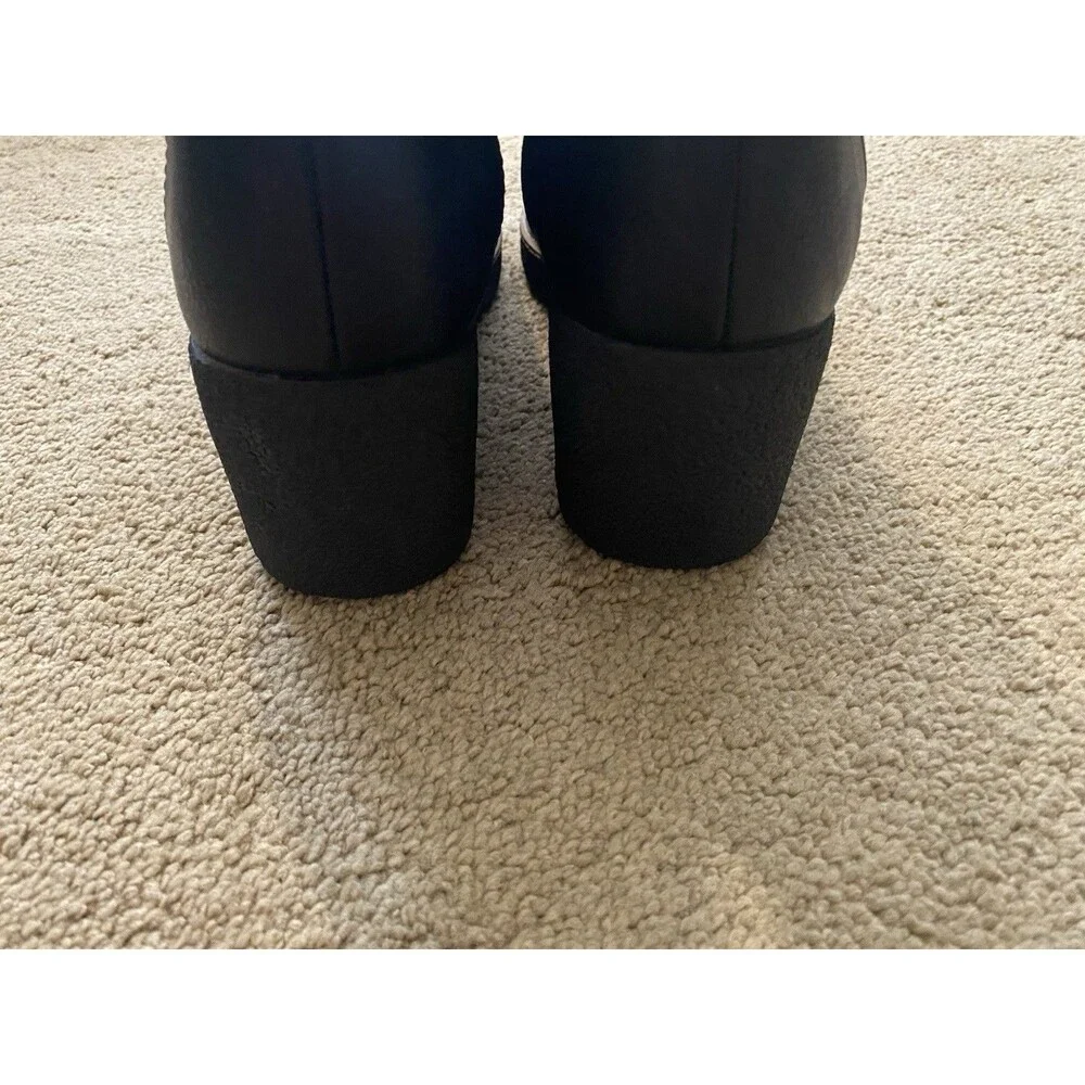 Dr. Scholl's Black Faux Leather Wedge Ankle Boots Women’s Size 8